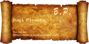 Bagi Piroska névjegykártya